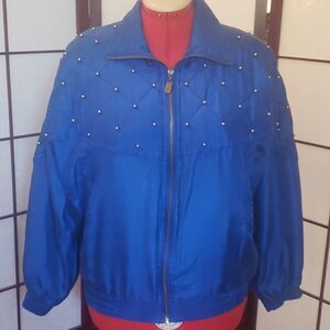 VNTG Fuda International Blue Silk Wind Jacket